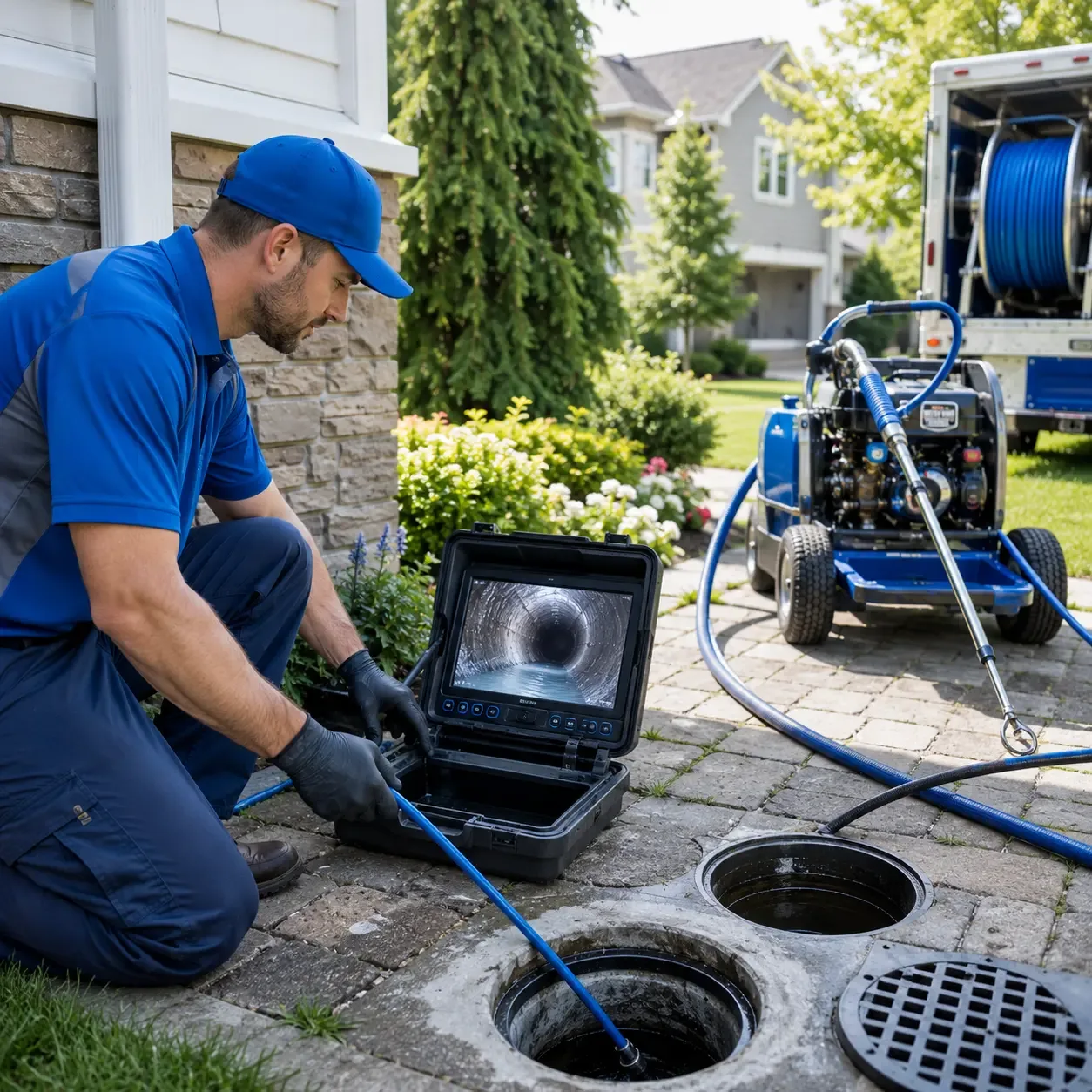 Outdoor drain cleaning professionals serving Marion, CT